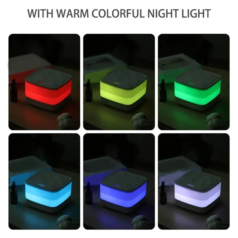 Well Made-Flame Humidifier Essential Oil Diffuser Air Humidifier With Remote Control 800Ml Aroma Diffuser 7-Color Night Light