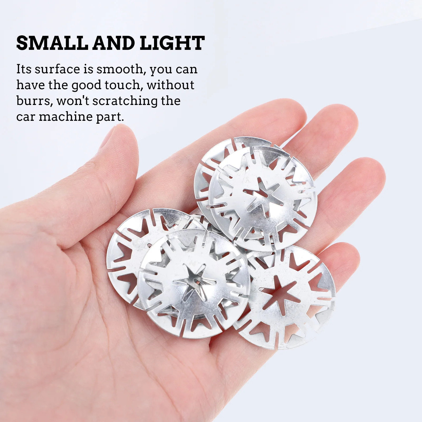 

100 Pcs Insulation Base Card Heat Shield Clips Metal Washers Inner Tooth Automotive Body Parts Washers Teeth