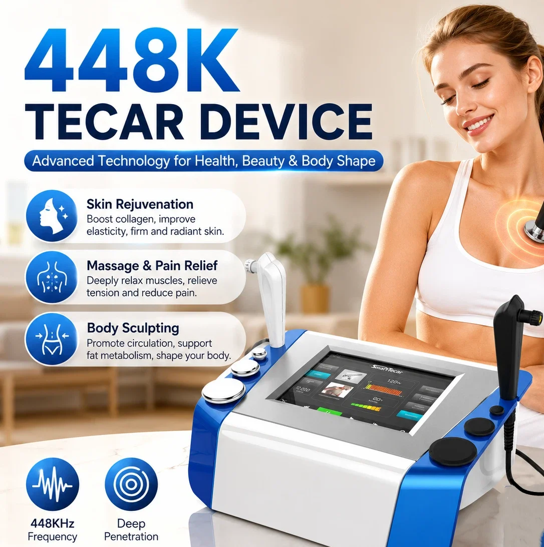 

448kHz Tecar Therapy Machine Slimming Pain Relief SPA Beauty Facial Lifting,Home Massage Instrument Physical Soothing Device