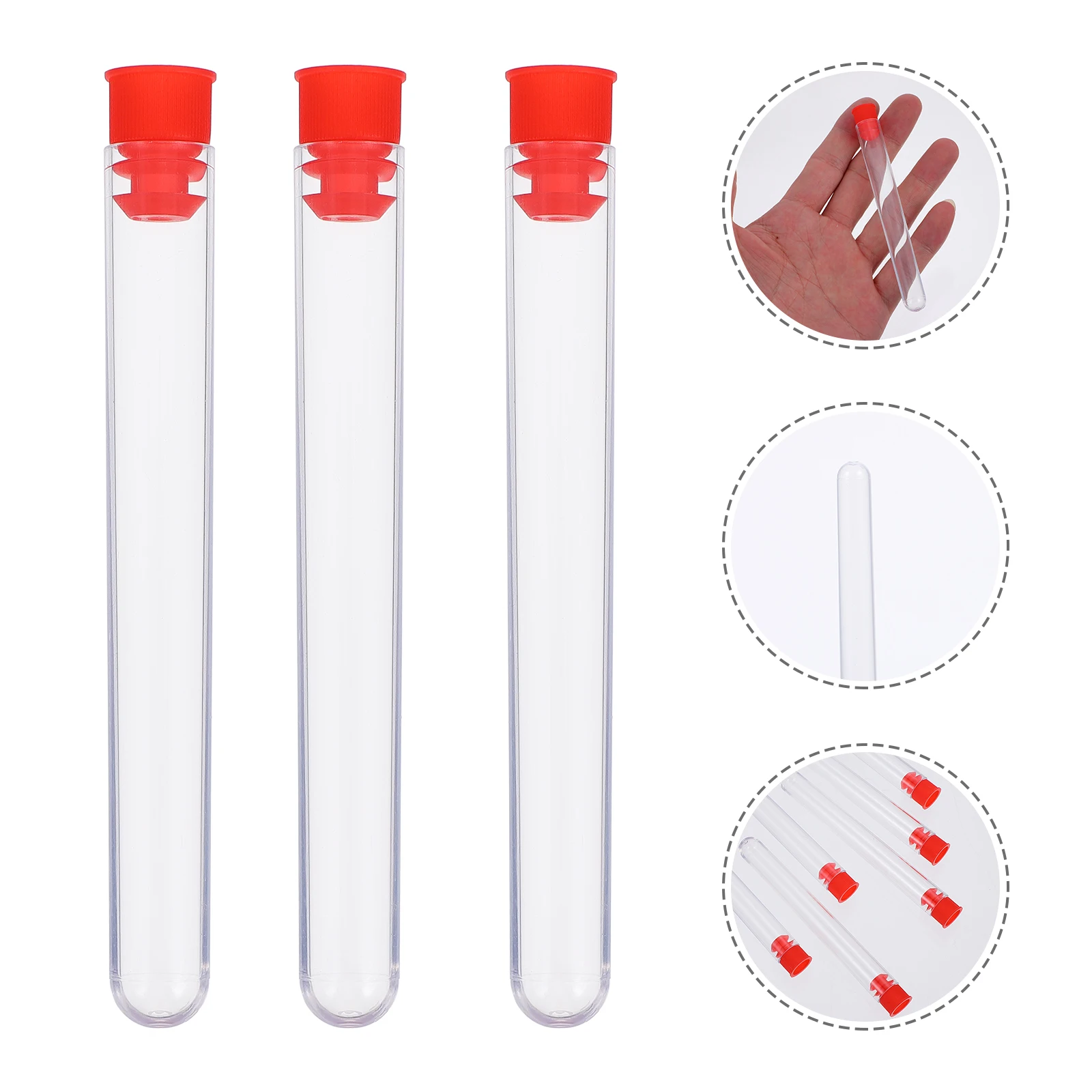 

40pcs Science Tubes Liquid Storage Containers Teaching Tool For Chemistry Experiments Leak Proof Test Tubes With Stoppers For