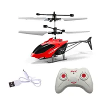 Mini Two-channel remote control airplane toys Rechargeable RC helicopter induction hovering aerial vehicle Drone toy  children