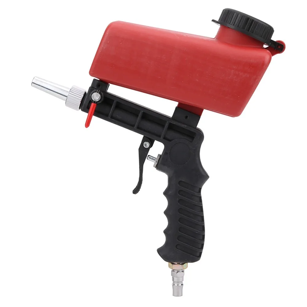 1/4 Inch Air Inlet Sandblasting Gun Gravity Feed Air Regulator Pneumatic Sandblaster Carbon Steel Body Portable Mini Design