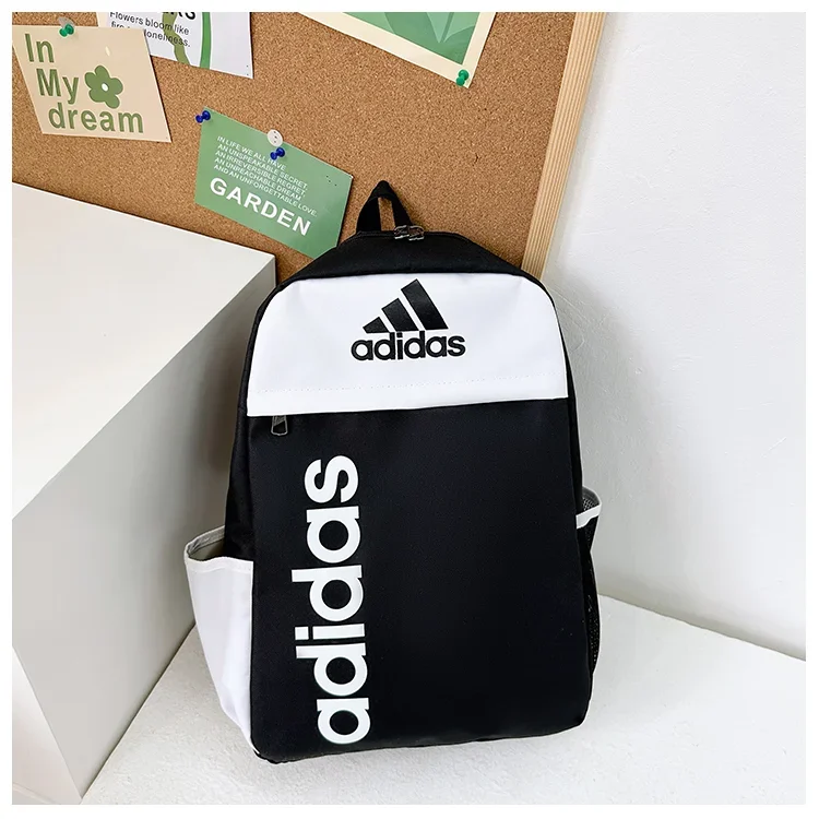 Adidas Originals Classic Large-capacity Polyester Jersey Outdoor Sports Zipper Closure School Bag Backpack Backpack Unisex