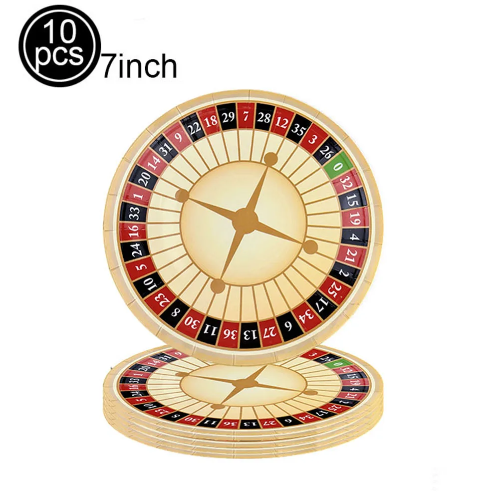 Casino-Themenpartygeschirr, Poker-Party, Pappteller, Servietten, Teller, Tassen für Erwachsene, Las Vegas Casino-Themenpartydekorationen – Detail 3