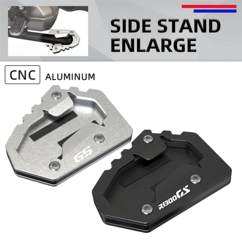 

For BMW R1300 GS R 1300 GS Adventure R1300GS 2023 2024 Motorcycle CNC Kickstand Foot Side Stand Extension Pad Support Plate