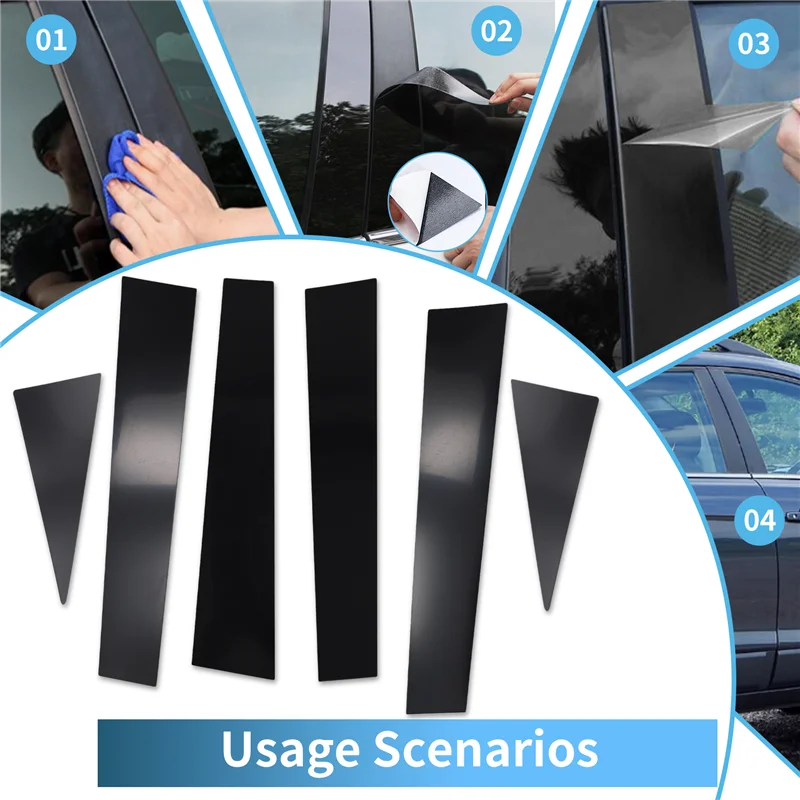 

Durable-Car Window BC Center Pillar Window Pillar Sticker Trim For Captiva 2008-2018