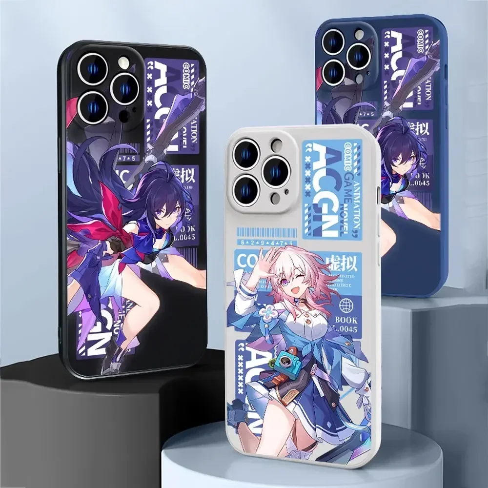 Honkai Star Rail Gepard Bronya Phone Case for IPhone 16 15 14 13 12 11 Pro Max XR X XS MAX Plus Shockproof Bumper Soft Cover