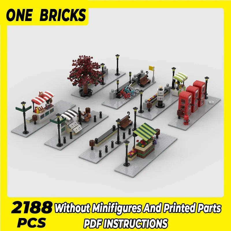 Street View Model Moc Building Bricks Various Corner scene Technology Modular Blocks Gifts Christmas Toys DIY Sets Assembly