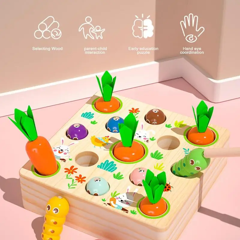 Carrot Sorting Toy Carrot Shape Sorting Game Harvest Game Matching Puzzle Colorful Carrot Shape Matching Puzzle Preschool