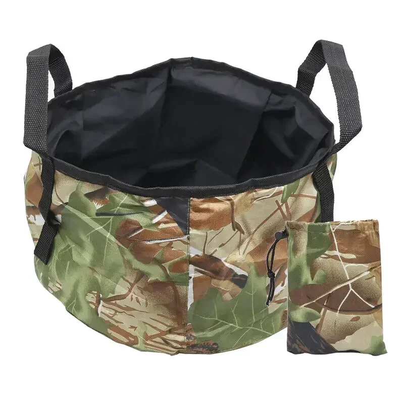 Portable Bucket Waterproof Water Bags Fishing Folding Bucket Water Container Storage Carrier Bag Outdoor Wash Basin Camping