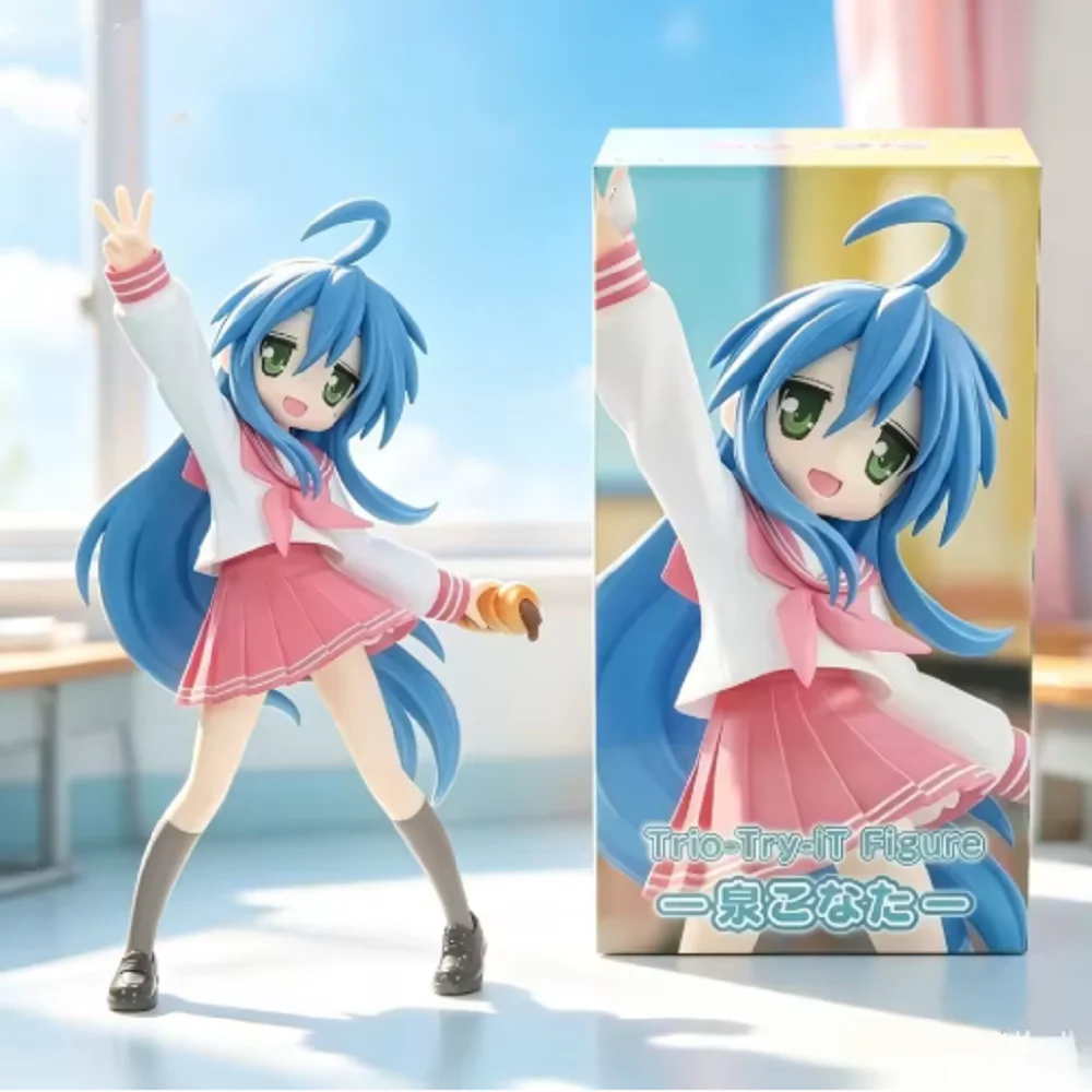 Lucky Star Izumi Konata Trio-Try-iT Figur Actionfigur Spielzeug PVC-Modell Sammlerstück Anime Figurine Puppe Geschenk