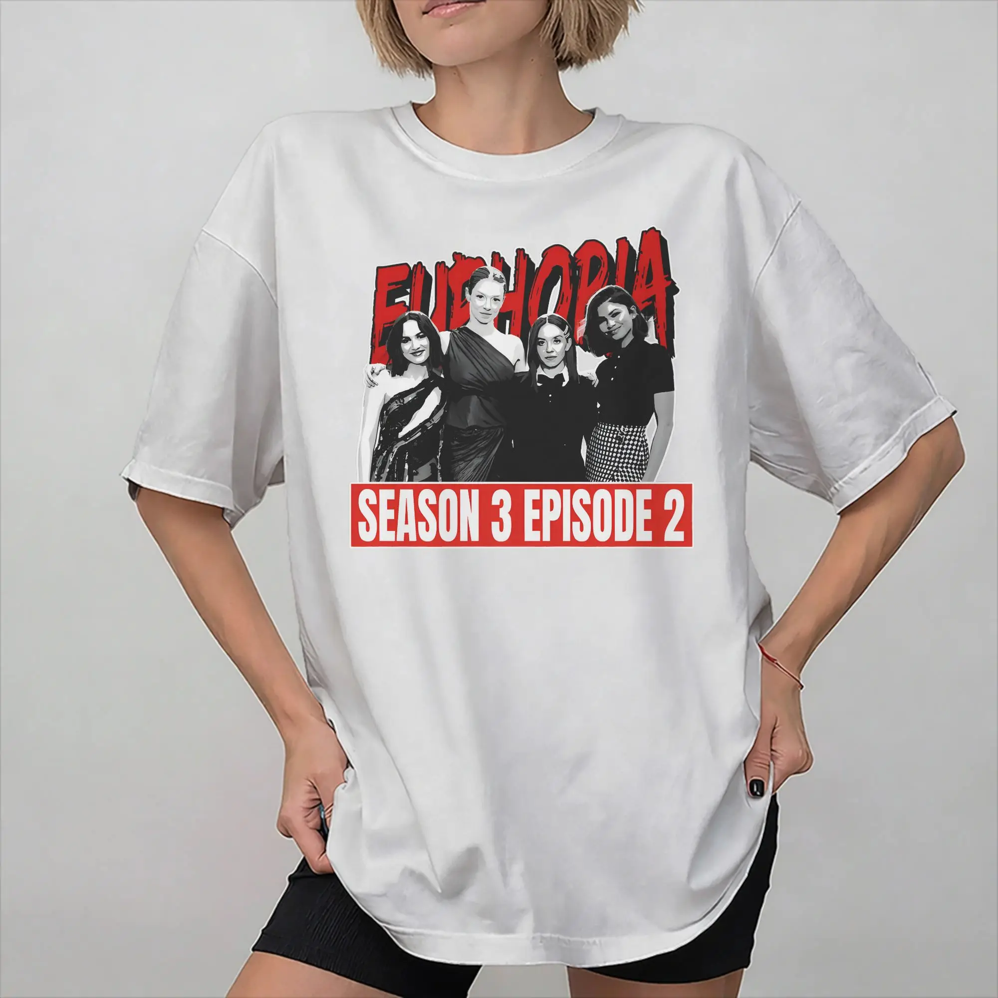 Euphorias saison 3, t-shirts imprimés graphiques pour hommes et femmes, t-shirt en pur coton, vêtements