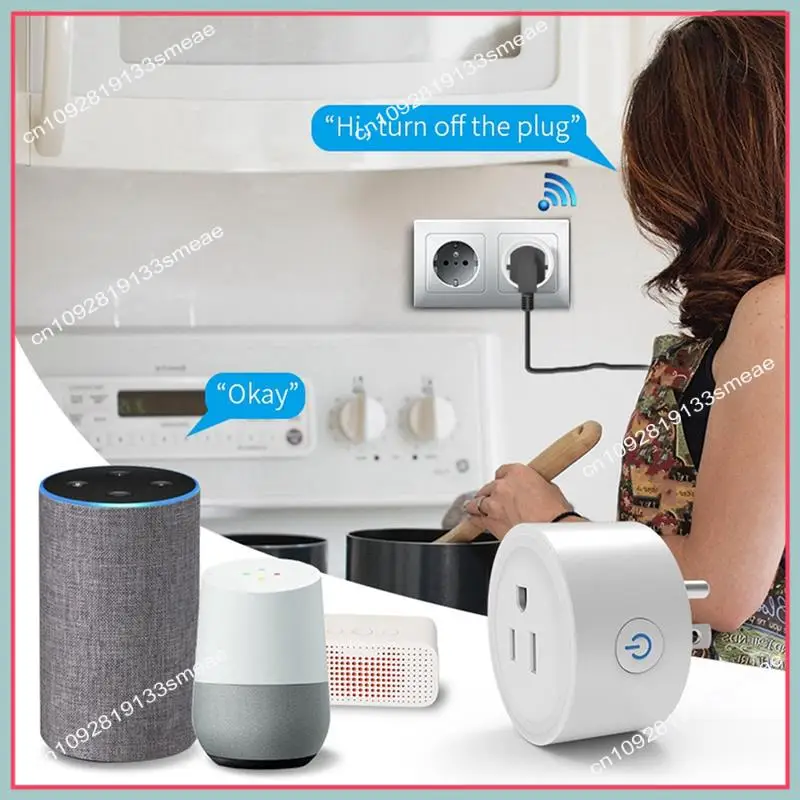 N94R Zigbee Smart Voice Control 16A met stroombewaking en timingfunctie voor Alexa Google US Plug