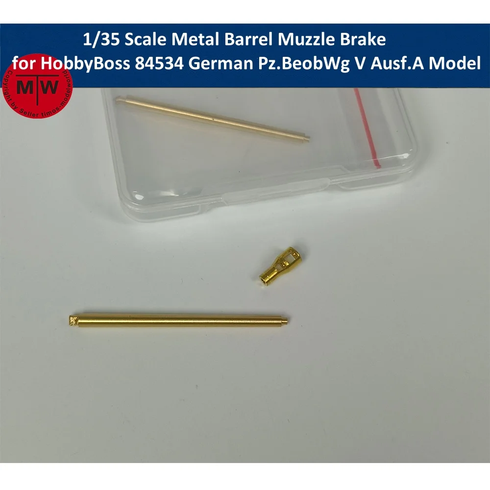 1/35 Scale Metal Barrel Muzzle Brake for HobbyBoss 84534 German Pz.BeobWg V Ausf.A Tank Model Kit CYT036