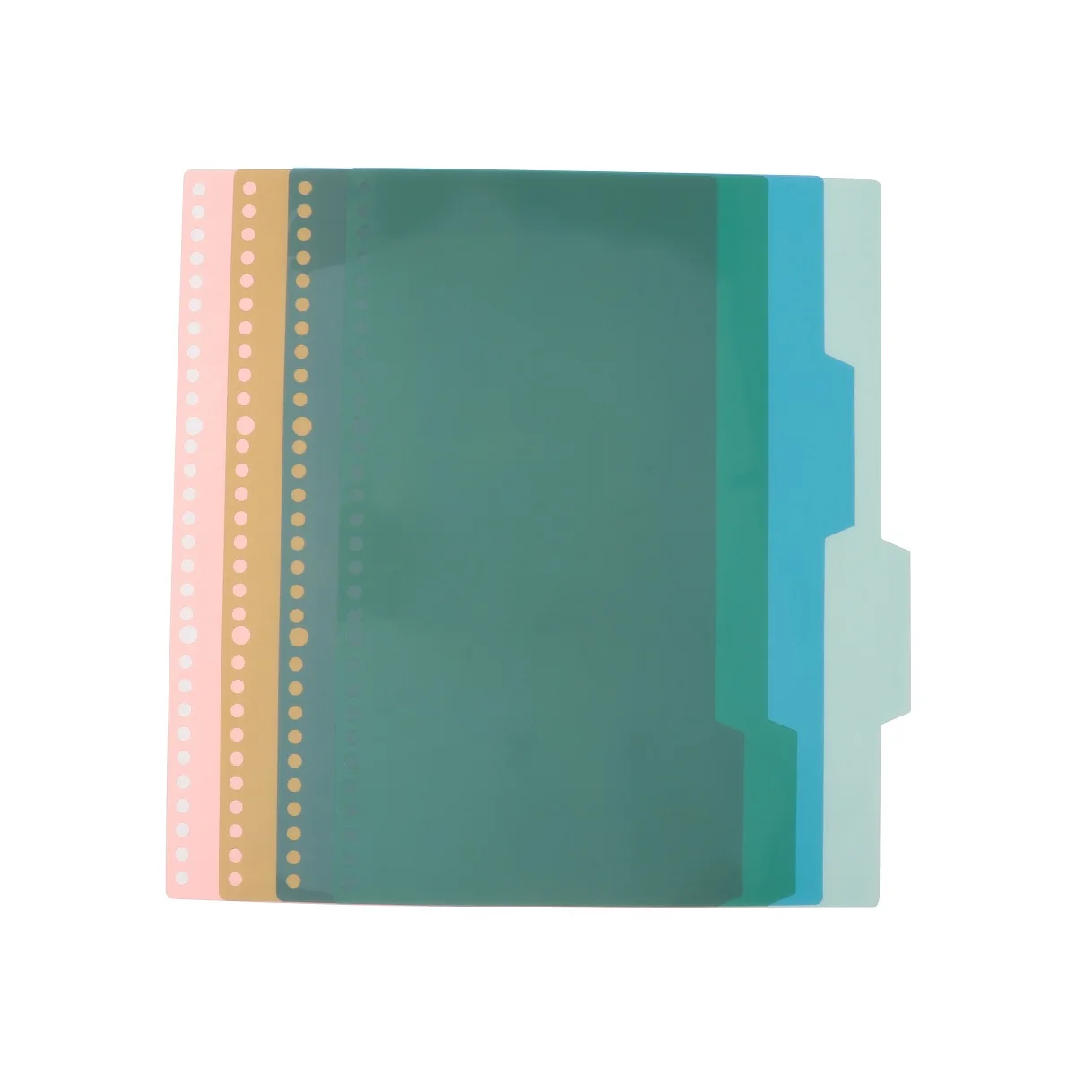 

5 Sets Insertable Page Dividers Pp Material Office Notebook School Supplies Natural Color Non-Bending Tab Divider