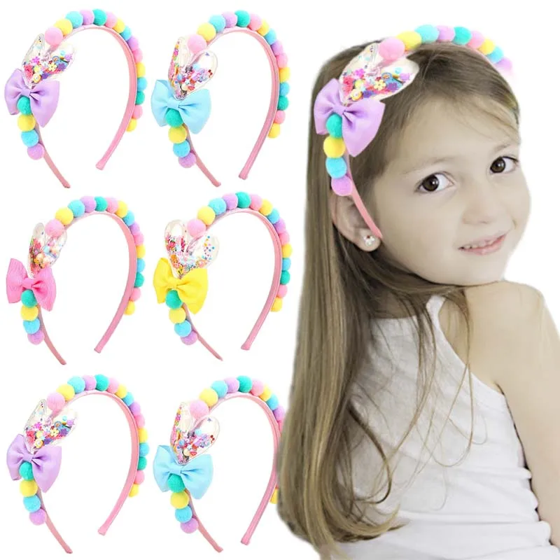 

ncmama Cute Candy Headbands for Kids Girls Love Butterfly Hairband Princess Headwear Hair Hoop Baby Hair Accessories Ornaments