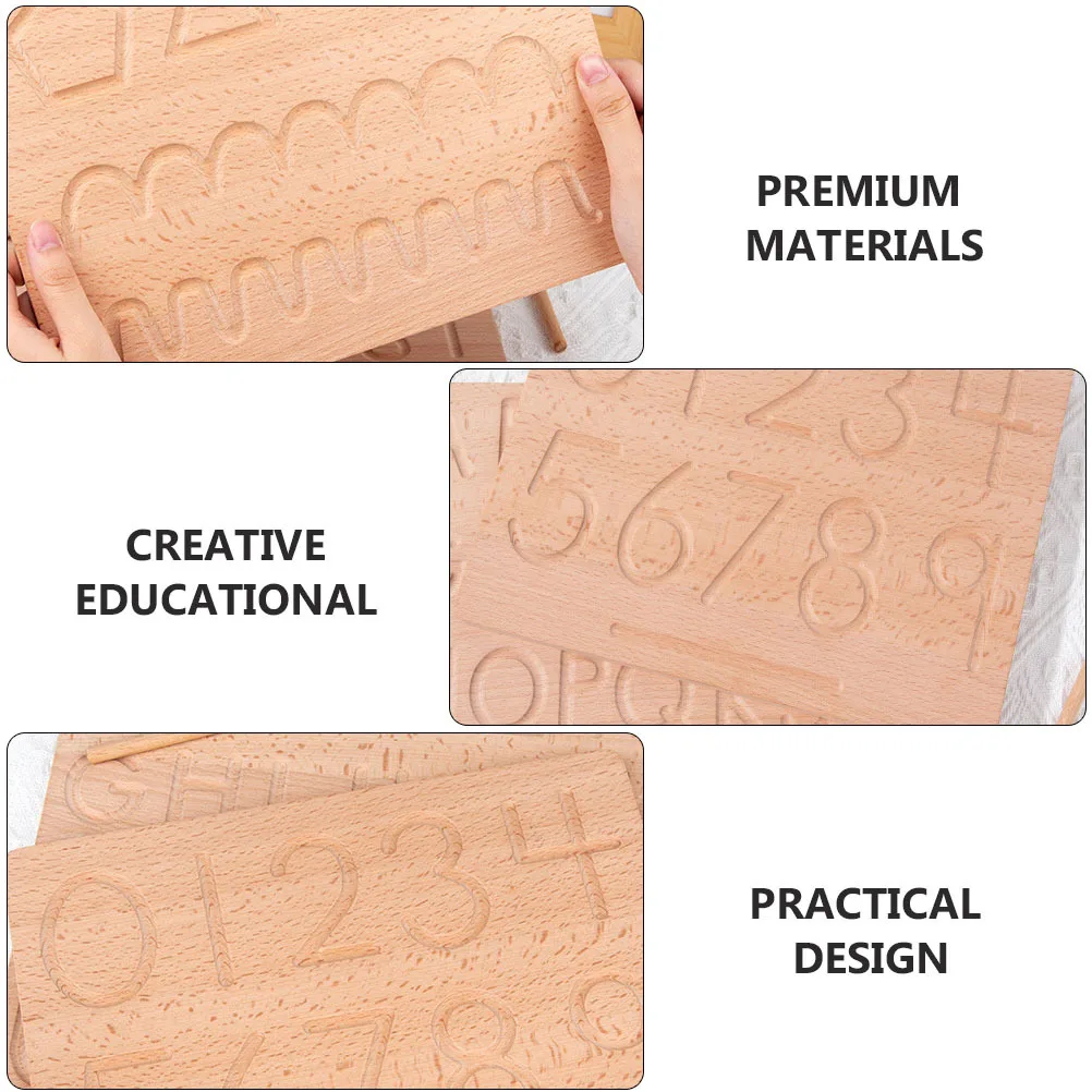 1세트 1세트 레터 트레이싱 보드 어린이 조기 교육용 나무 색칠 놀이용품 글쓰기 철자 연습 인지력 향상
