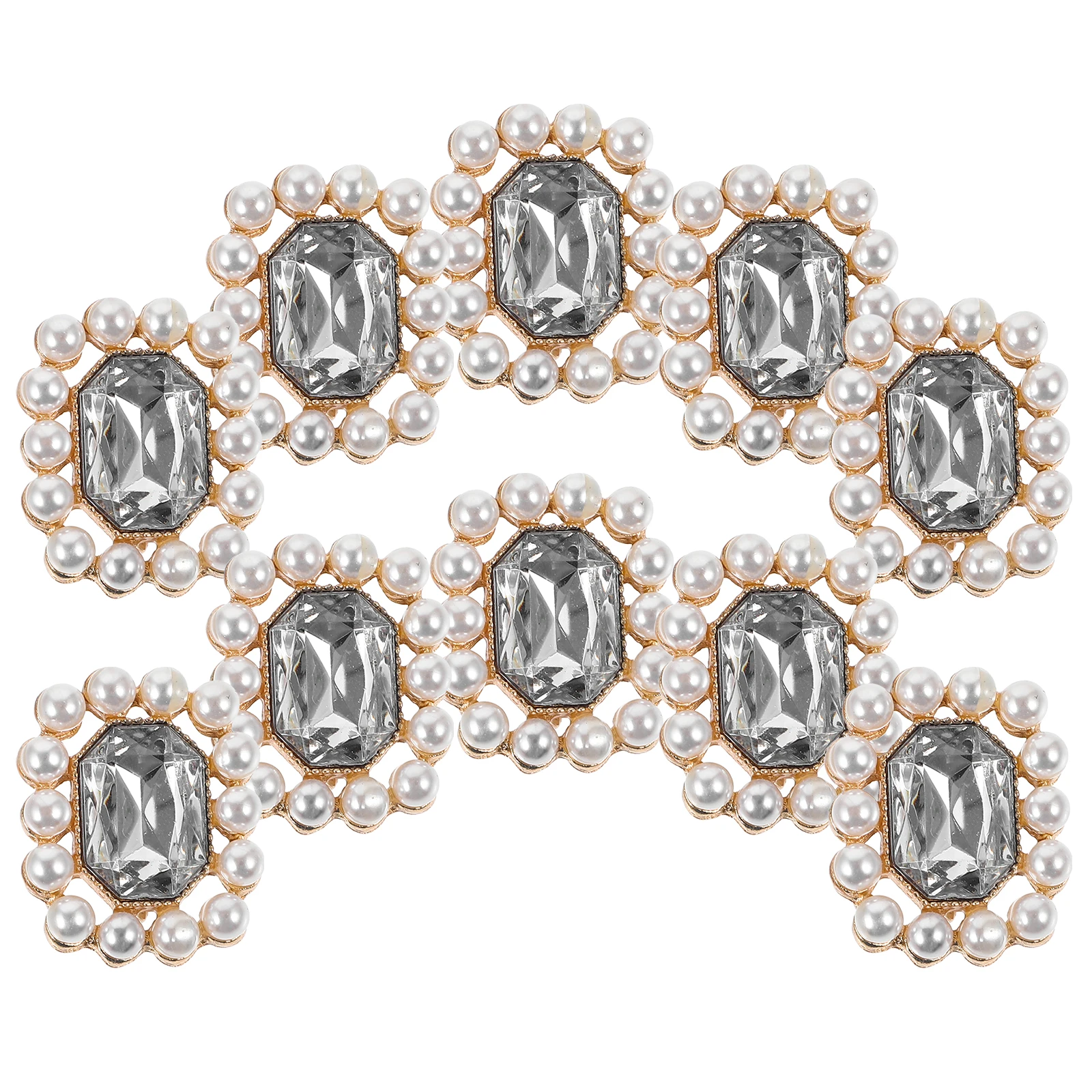 

10Pcs Metal Rhinestone Buttons Durable Alloy Sewing DIY Craft Clothes Replacement Decorative Dress Button Coat Button