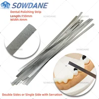 Barra de pulido de metales Dental, tira de pulido con tira entera de dentadura con borde dentado, Material de pulido para blanqueamiento Dental de 4mm
