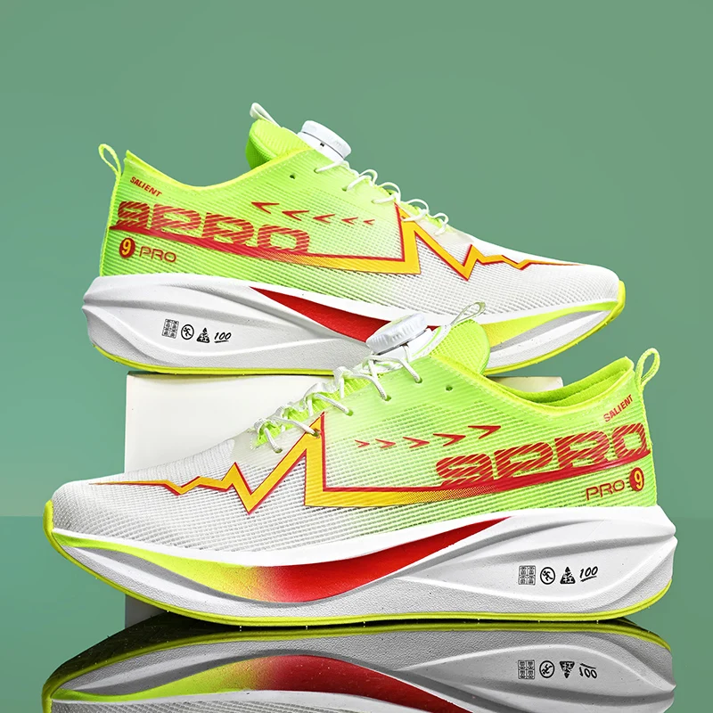 Men Carbon Plate Running Shoes Breathable Women Athletic Tennis Sneakers Cushion Sport Trainers Outdoor Marathon Jogging Shoes