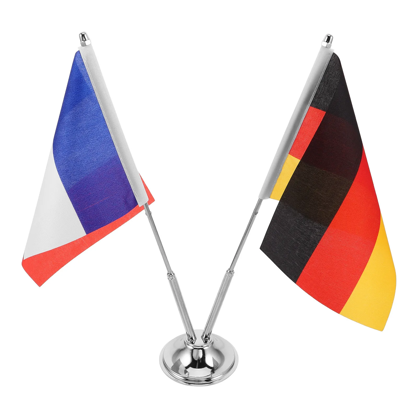 

1 Set Desktop German France Desk Flags Table National Flag With Flagpole For Office Desk Centerpiece Country Sports Events