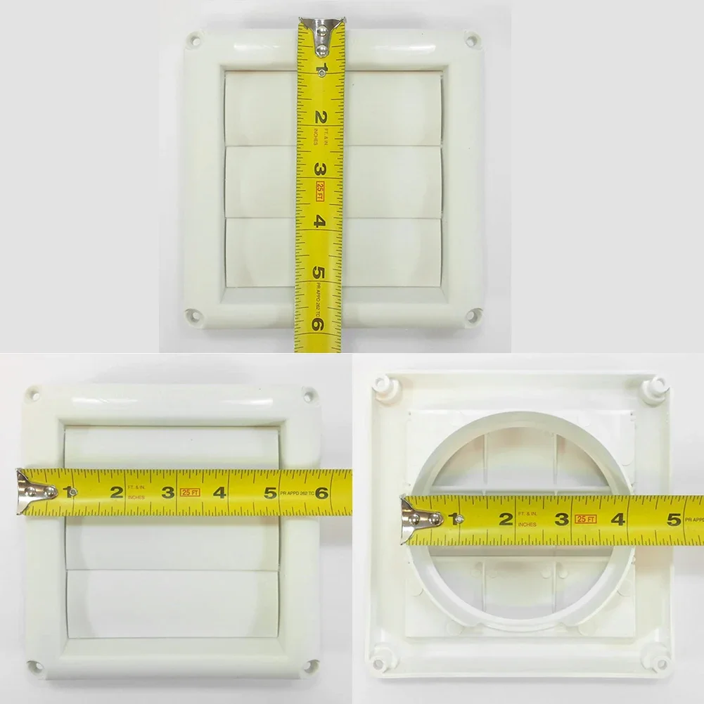 4 Inch Ventilatie Rooster Ventilatie Cover Kunststof Muurroosters Kanaal Verwarming Koelventilatieopeningen Met 3 Flappen Luchtuitlaat Ventilatie Ventilatie