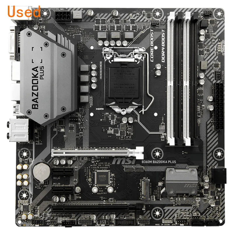 Imagem -02 - Placa-mãe Msi B360 B360m Bazooka Plus Lga 1151 8ª Geração Core i7 i5 i3 Pentium Celeron 64gb Ddr4 2666 Mhz 2400 Mhz 2133mhz