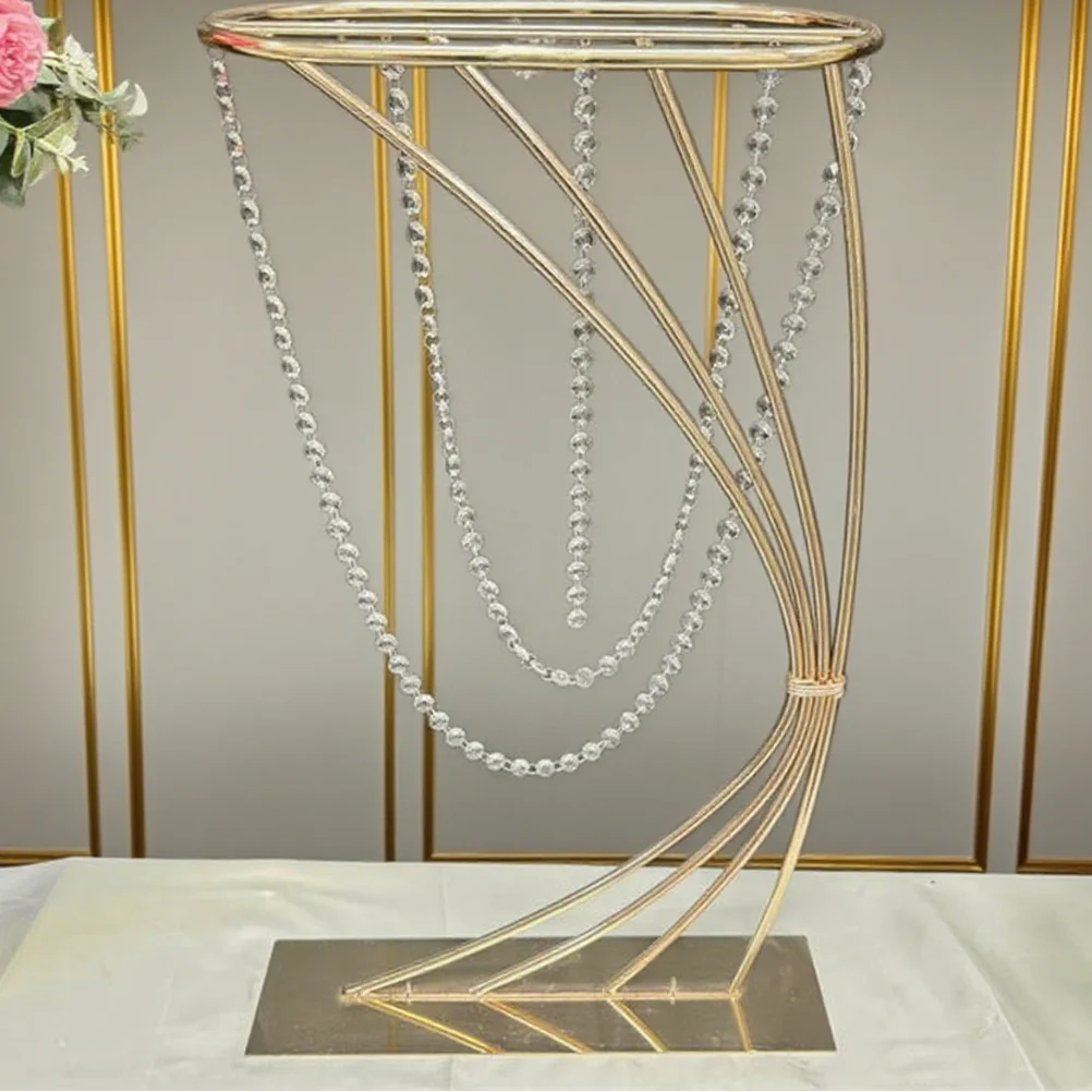 

10pcs 80cm）f30 Wedding Supplies black Iron Flower-shaped Table Centerpieces and Candle Holders for Party Event Decoration