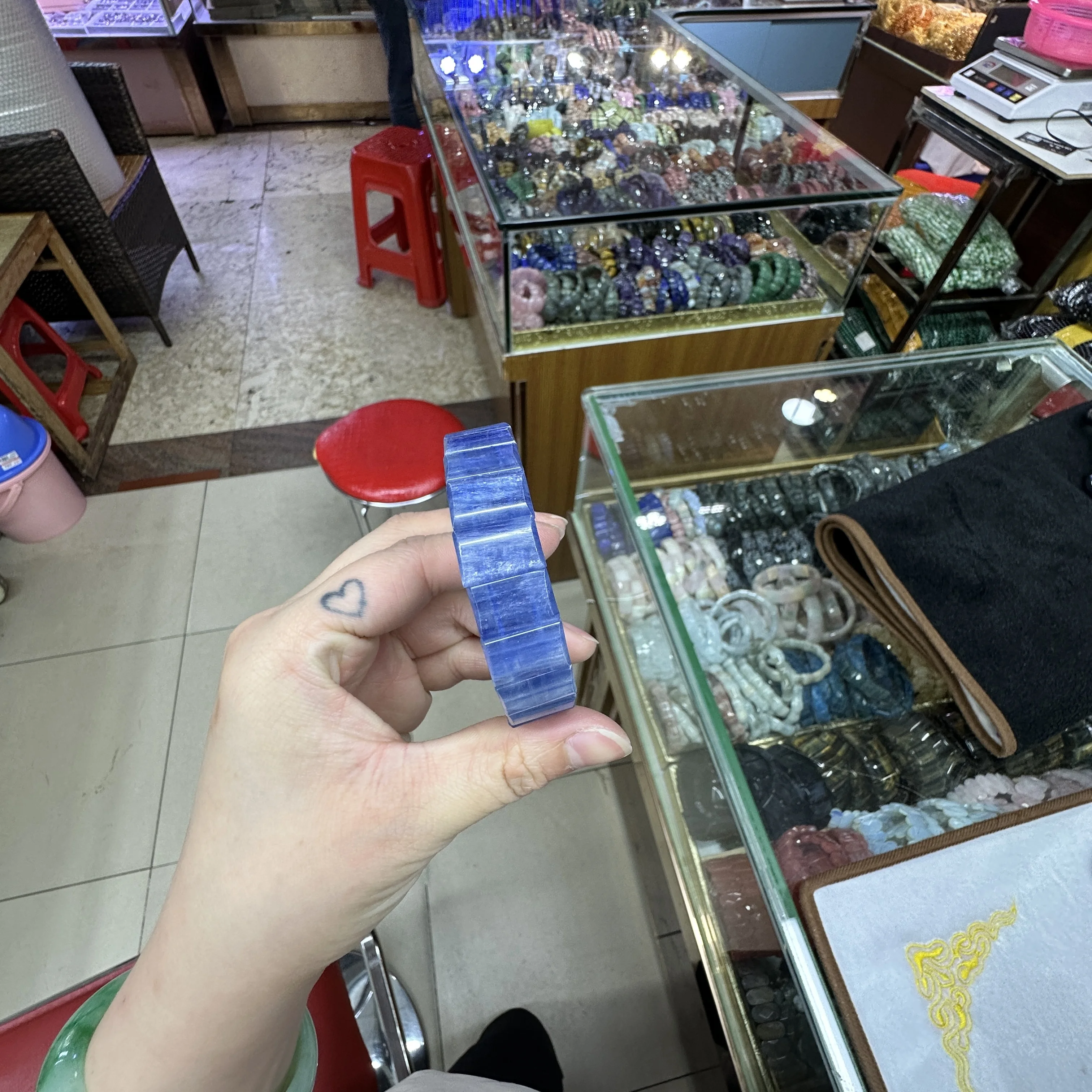 AAAA Natural Kyanite Bracelet 9*13-14mm Gemstone Bracelet  High quality Gift Wholesale view 5
