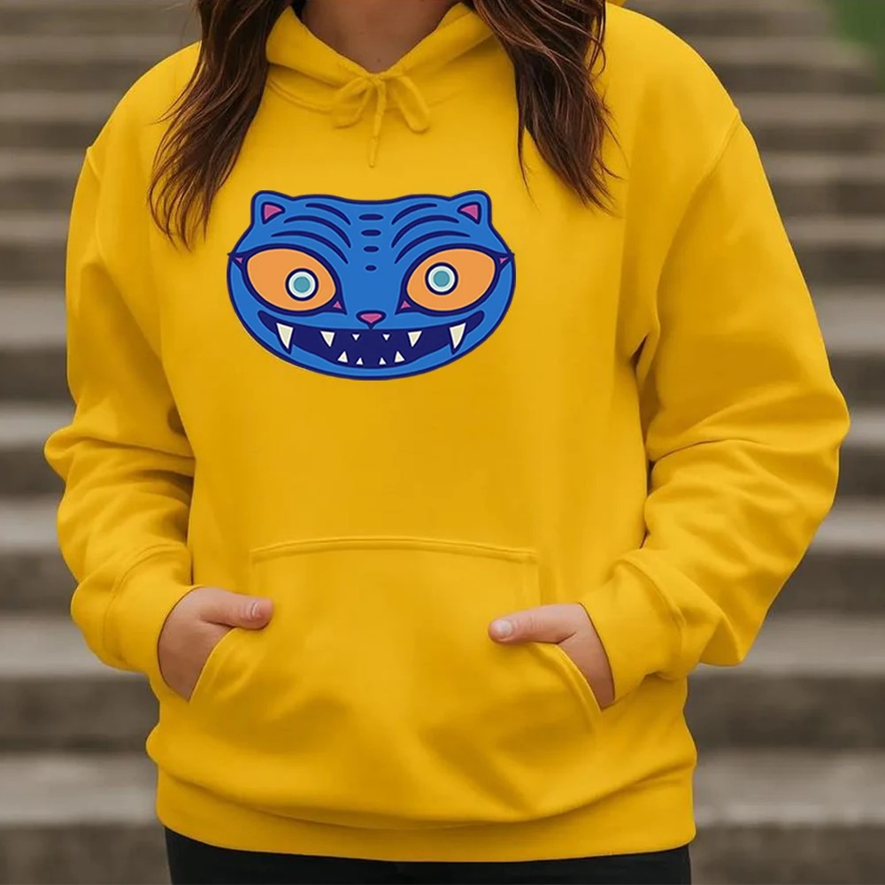 Sudadera con capucha Derpy Tiger Zoey, sudadera KPop con capucha, camiseta de cazadores de demonios, jersey de tigre DKPDH, sudaderas con capucha de manga larga para mujer