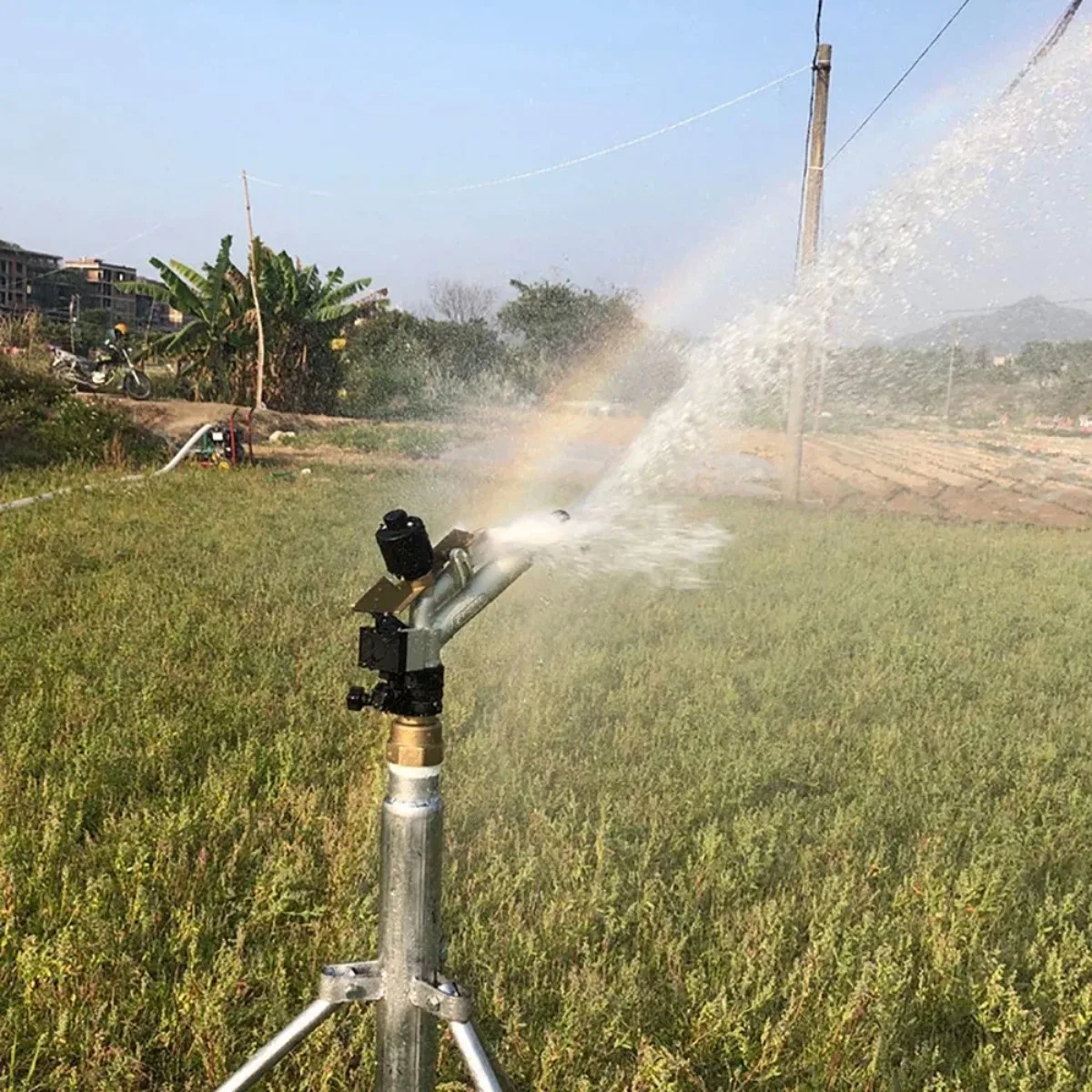

Impact Sprinkler Gun Garden Irrigation Tool Female Thread Lawn Watering Adjustable High Pressure Spray Farm Garden Equipment