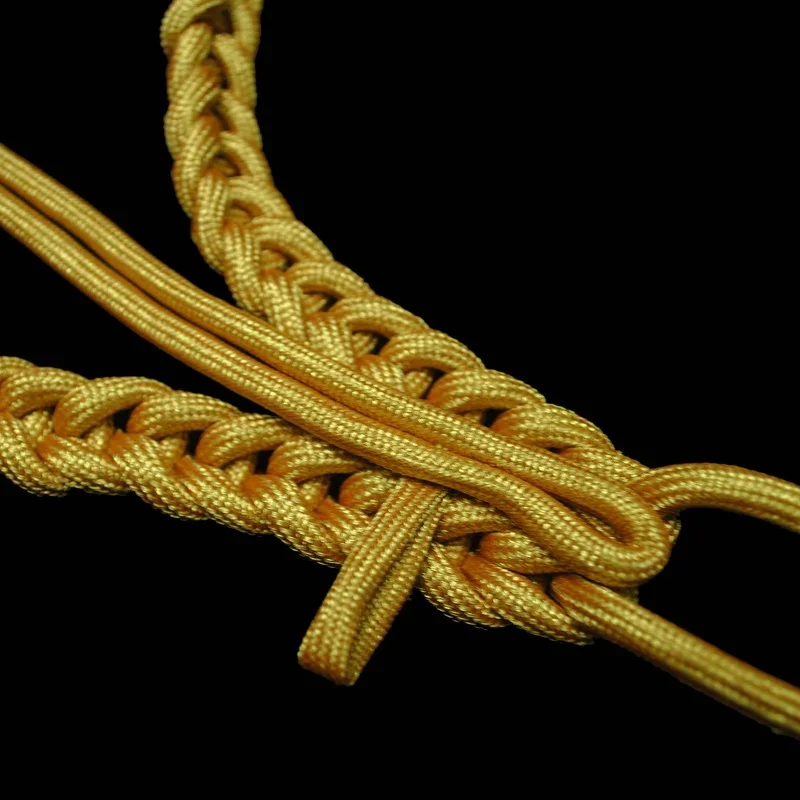 Leger Schouder Aiguillette Gouden Draad Koord Aguillette Aiglet Aglet Honor Guard Art Troupe Officer Soldaat Kostuum Accessoires