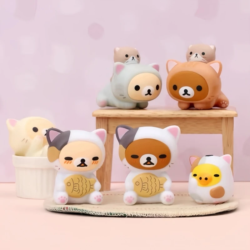 Hete Verkoop Sanrio Originele San-X Kawaii Rilakkuma Blinde Box Room Decoratie Ornamenten Speelgoed Model Collectie Verjaardagscadeau Kerstcadeau