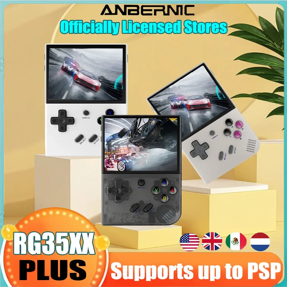 ANBERNIC RG35XX Plus 3.5 Inch Video Games Support Wireless Controlle Retro Handheld Game Player Console Classic  Output PSP Gift