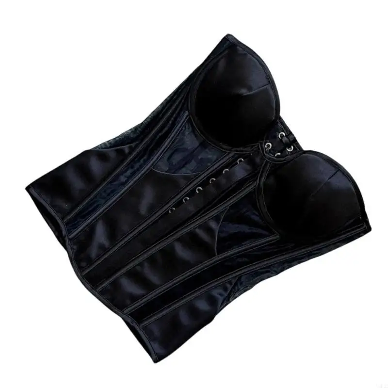 

U4LE Underbust Corset Solid Color Tube Top Shapewear Underbust Bustier for Women Cropped Top Gothic Corset