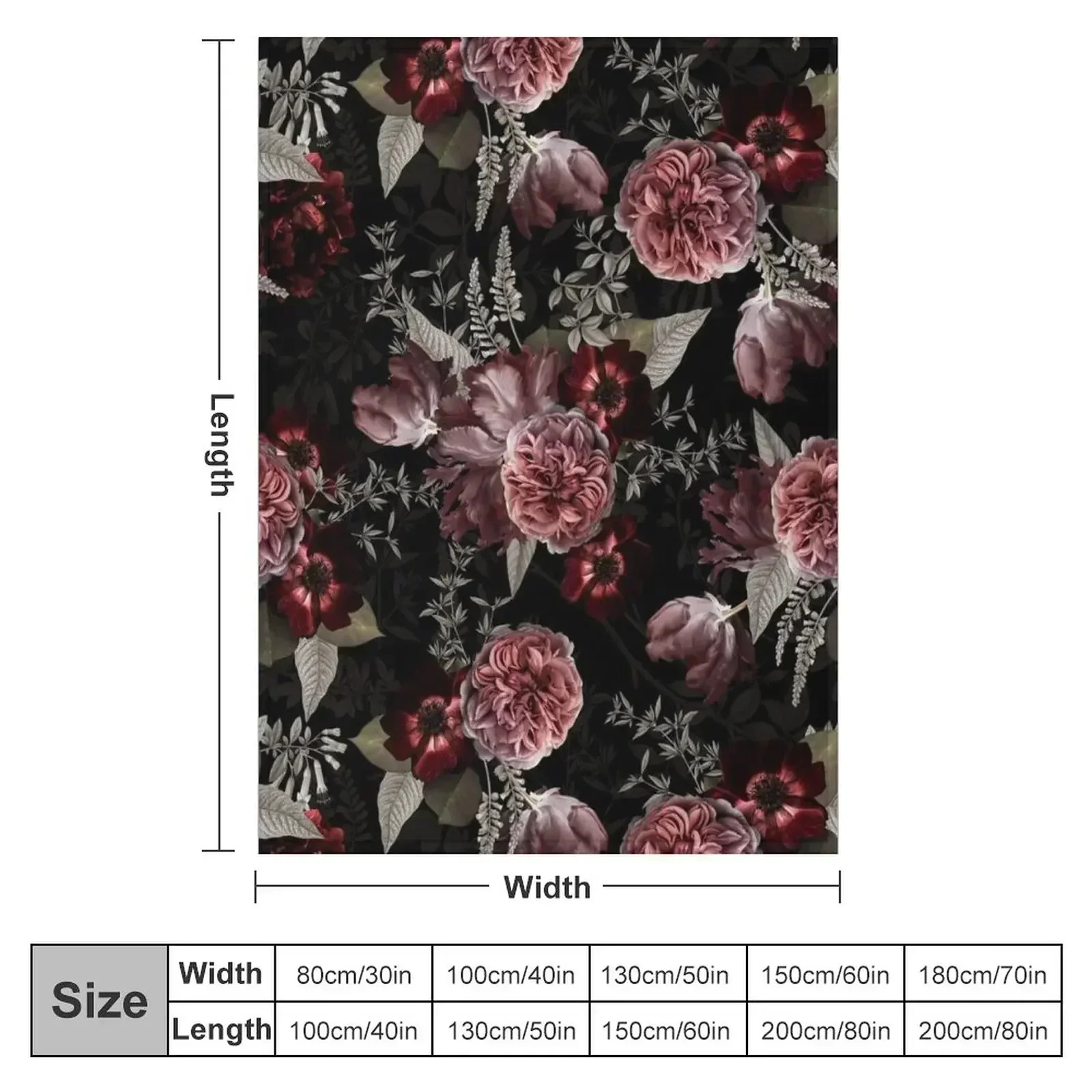 Dutch Vintage Roses And Tulips Pattern Throw Blanket Flannel decorative Baby For Baby Blankets