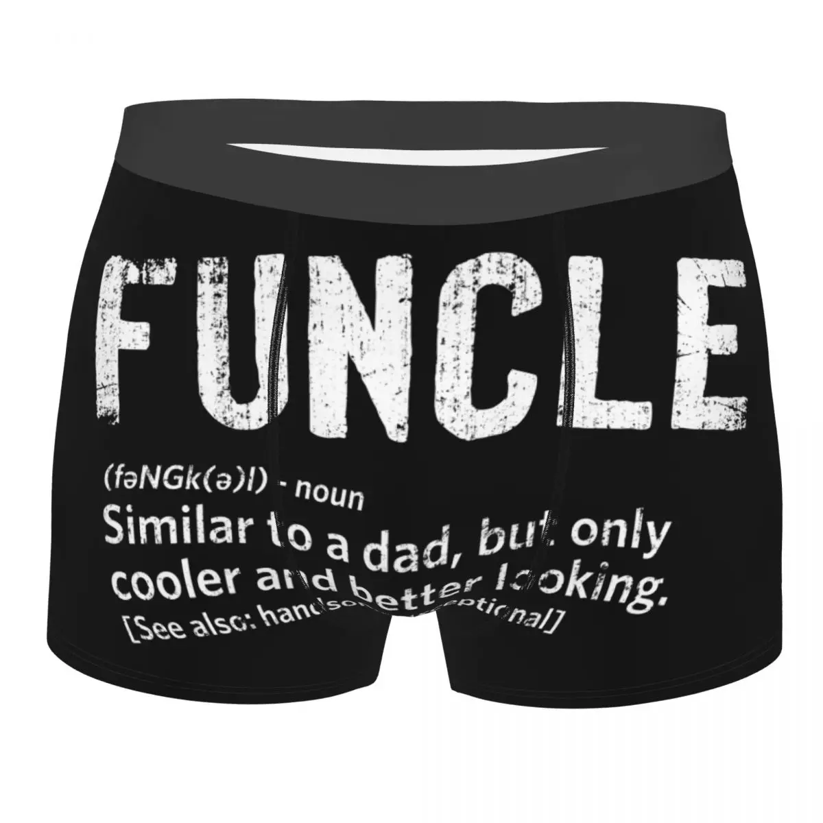 

Funcle Fun Uncle Definition Man Underwear Niece Nephew Gift Boxer Briefs Shorts Panties Funny Mid Waist Underpants for Homme