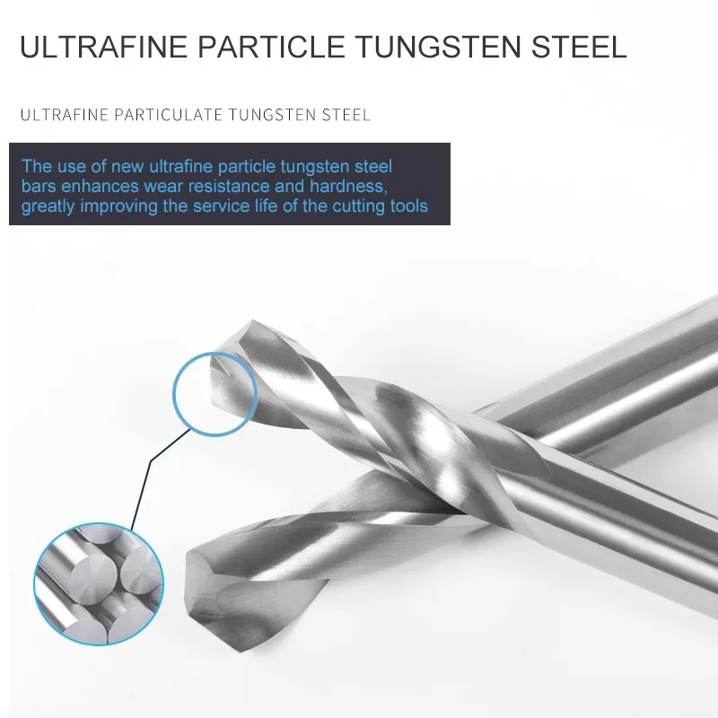 SHAZAM HRC45/55/70 2F punta da trapano in carburo di acciaio al tungsteno s 1.0-20.0mm punta elicoidale Nano rivestimento per utensili in lega dura