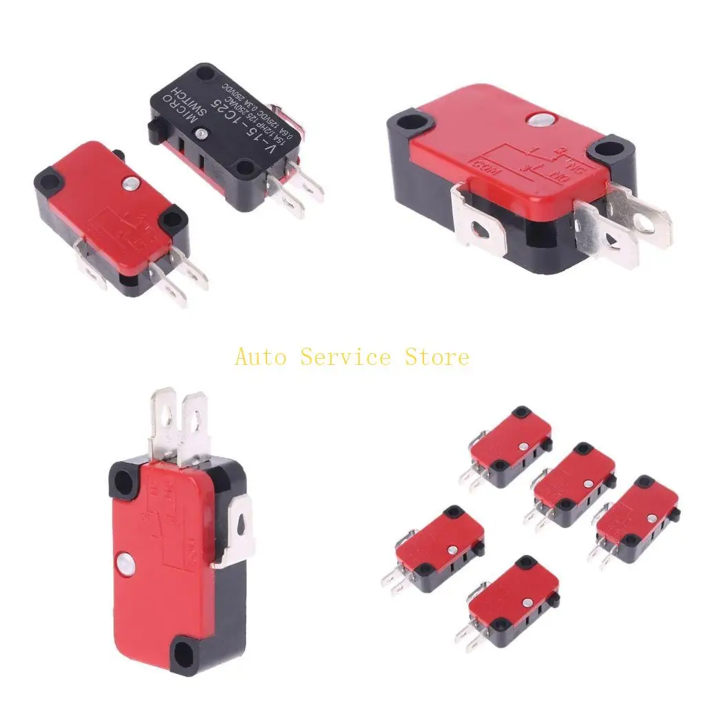 

462A 5Pcs 250V 16A Safety Micro Limit Switch V-15-1C25 Roller Lever Action
