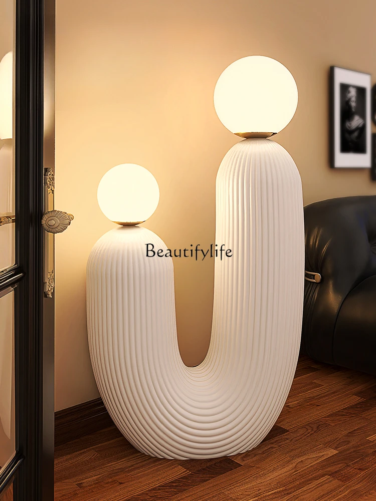 Living Room Sofa next to Decoration Bedroom Light Luxury High-Grade Vertical Luminous Object