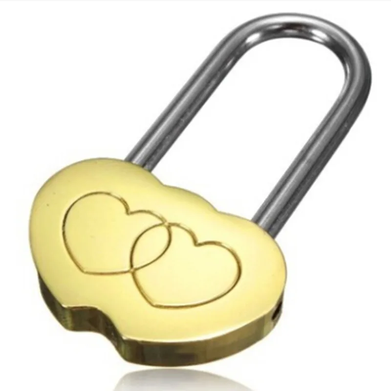 Hot Sale Padlock Love Lock Engraved Double Heart Valentines Anniversary Day Gifts Couple Christmas Gift