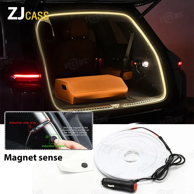 

5M 12V Car trunk light Universal Car LED Luggage Compartment Lighting Can be cut waterproof Sensor Light Bar Auto Accessories