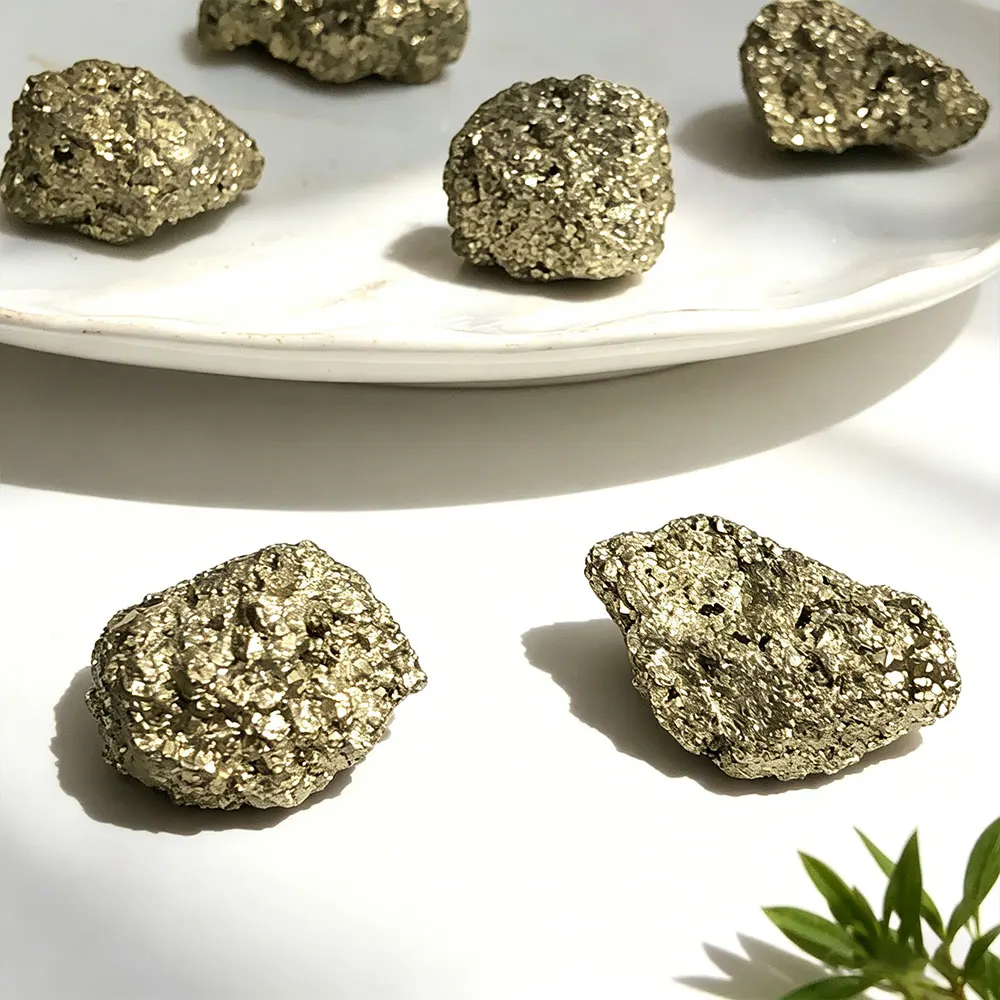 Pyrite Raw Stone Natural Chalcopyrite Fools Gold Nuggets Quartz Crystals Cluster Healing Mineral Reiki Gemstones Home Decoration view 2