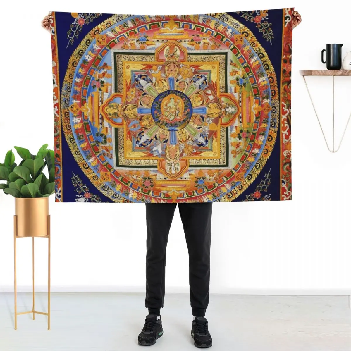 Buddhist Green Tara Mandala 49 Throw Blanket manga Single Soft Plush Plaid Soft Big Luxury Cute Blankets