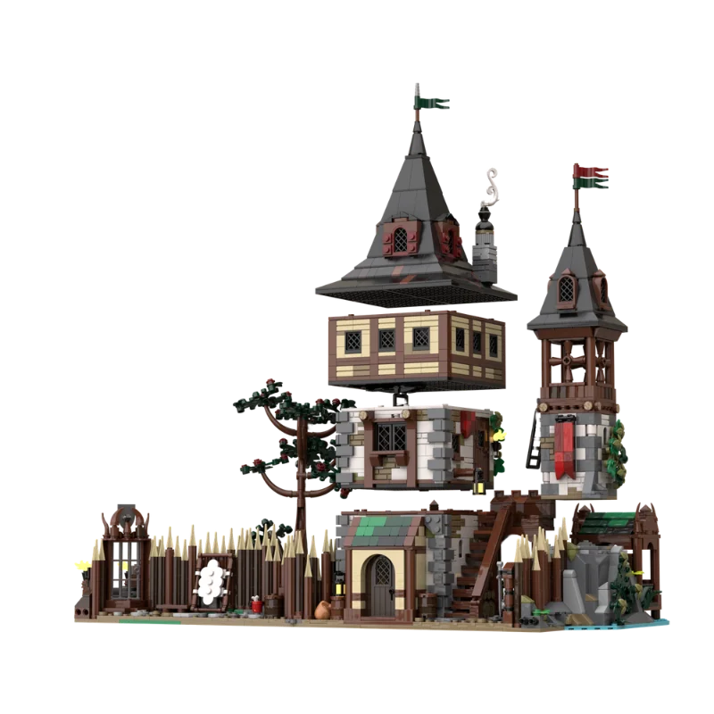 Moc filmes famosos castelo de urso arquitetura blocos de construção modulares palácio medieval modelo originalidade tijolos brinquedos presente natal