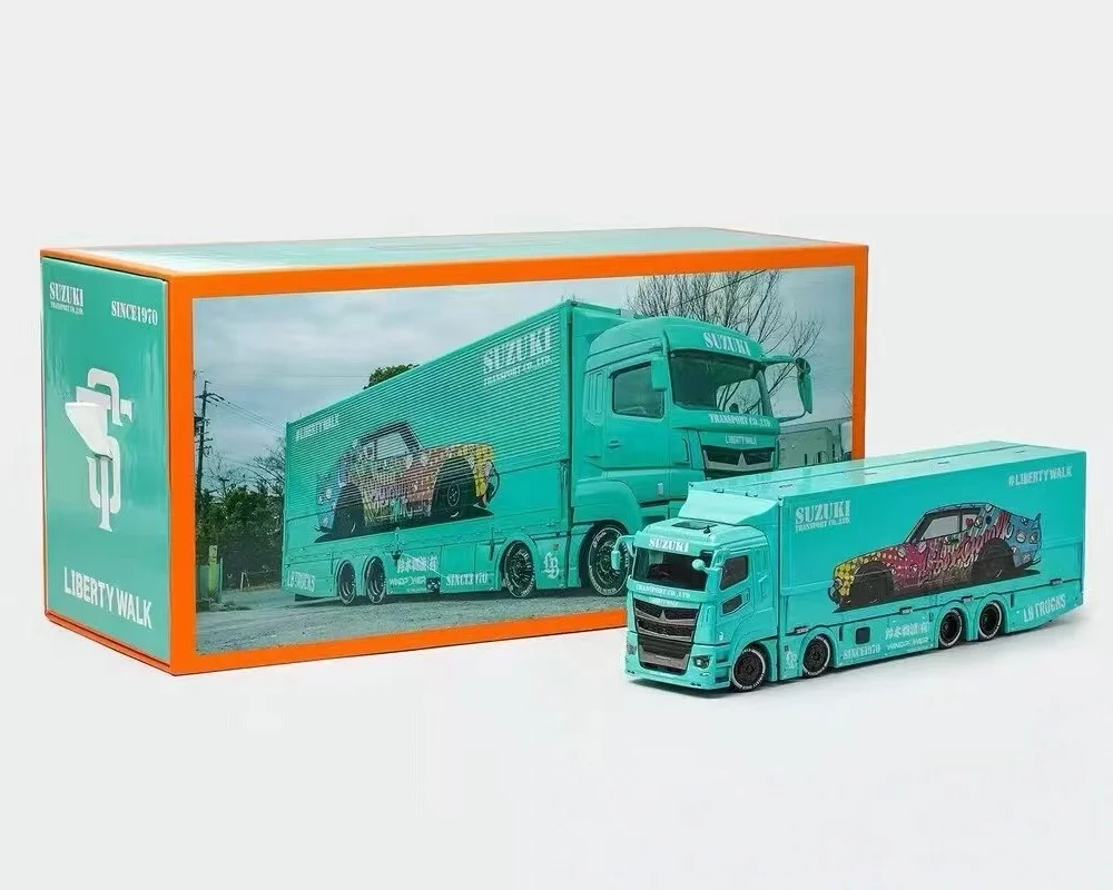 1:64 Mitsubishi FUSO container truck Transporter LBWK JDM flying
