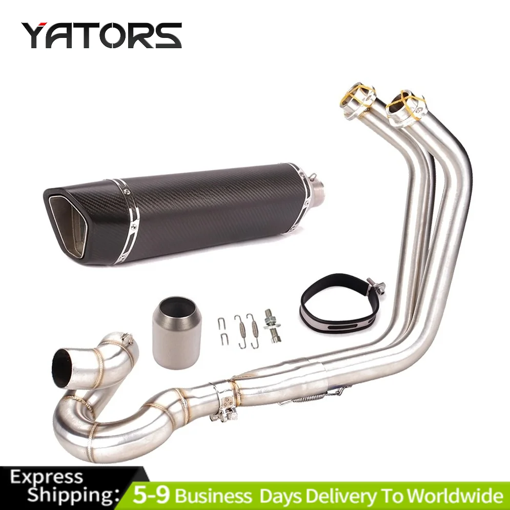

Muffler Exhaust Front Pipe Full System For Kawasaki Ninja 650 Z650 2017-2019 Exhaust Systems Exhausts Pipes