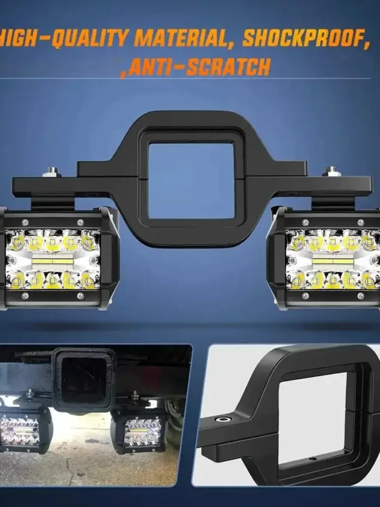 

2 шт. 4-дюймовые светодиодные стручки мощностью 60 Вт с 2-дюймовым креплением для фаркопа, предназначенные для пикапа, квадроциклов, внедорожников, комбинированного точечного прожектора