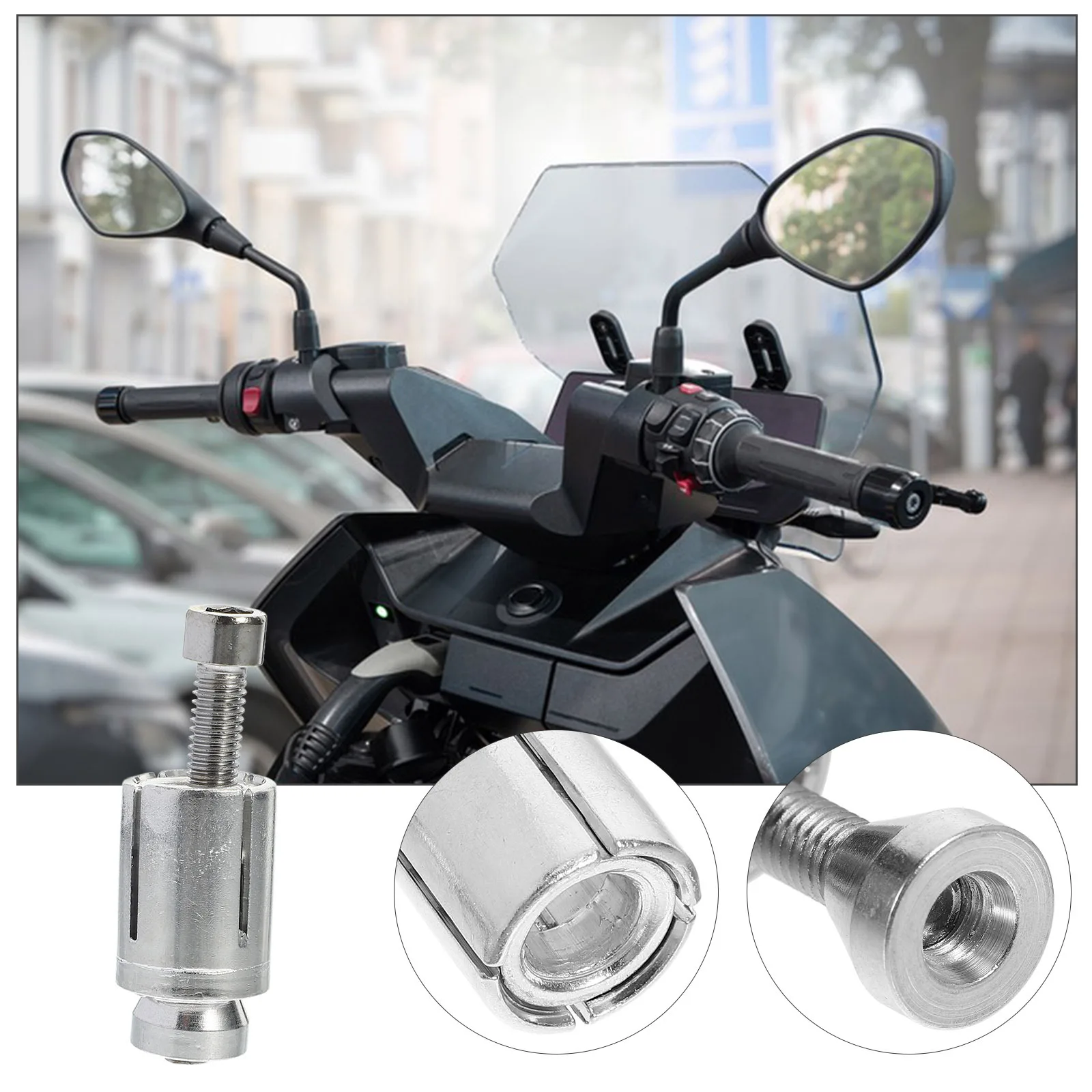

Motorcycle Handlebar End Caps Universal Fit High-Strength Durable Bar Plugs Precision Machined For Most Models Tail End