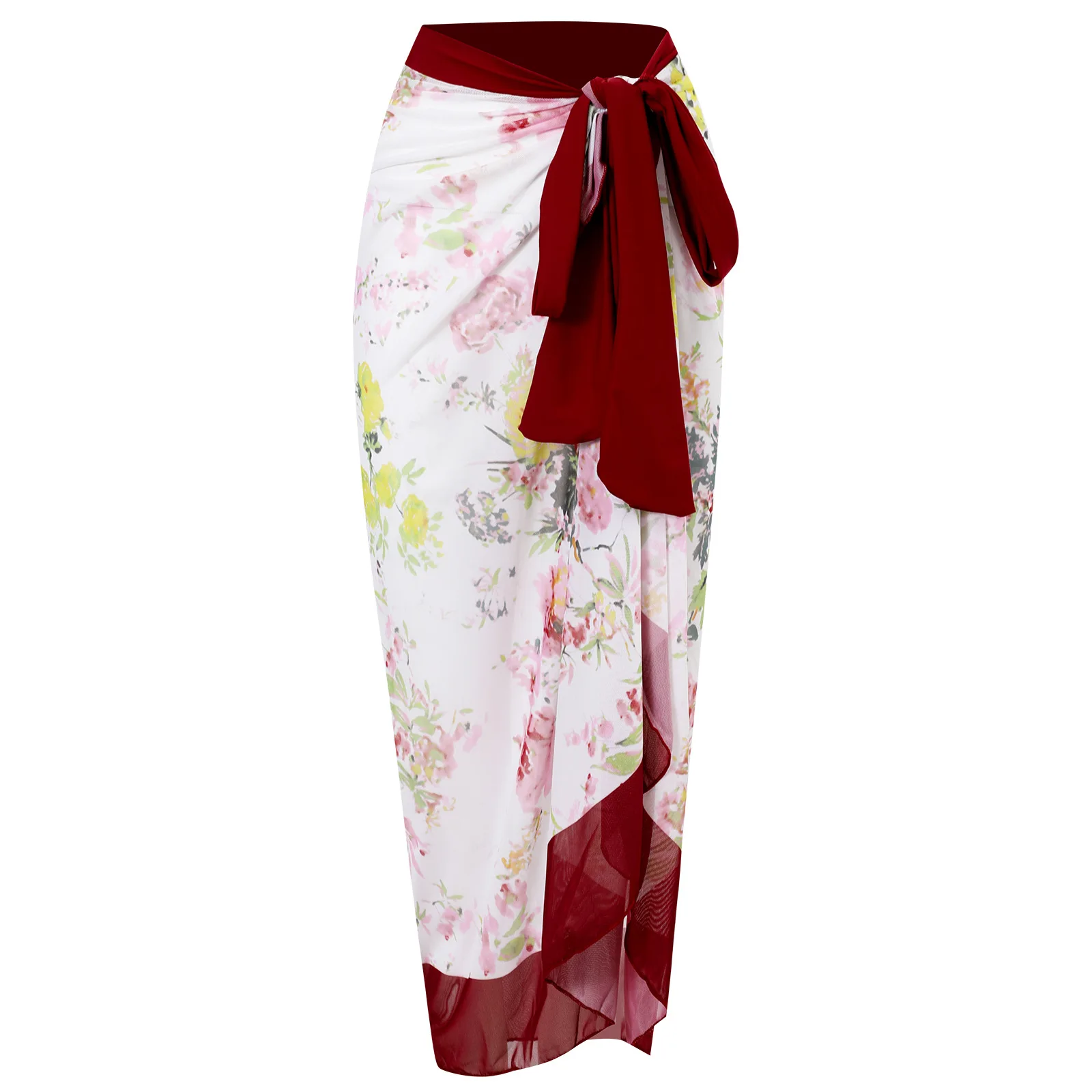 2025 Printed Swim Dress Women Beach Skirt Swimwear Female Sexy Cover Up Summer Beachwear